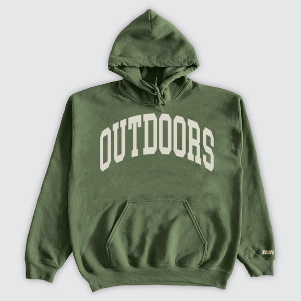 Outdoors Hoodie - Olive